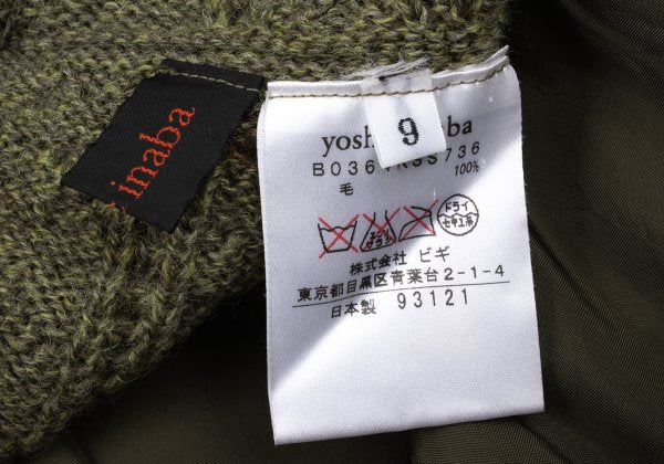 yoshie inaba Wool Cable Knit Midi Skirt Green Size 9