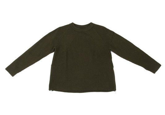 yoshie inaba L'EQUIPE Side Zip Rib Knit Sweater Size 38