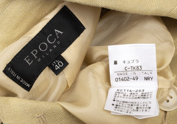 EPOCA Linen Tailored Blazer Beige Size 40