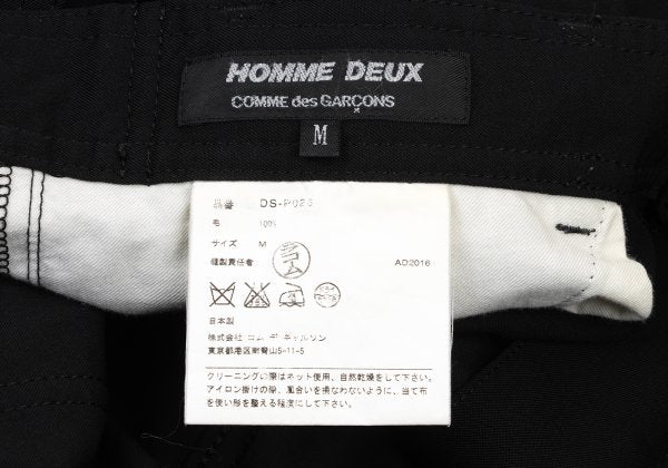 COMME des GARCONS HOMME DEUX Wool Pants Black Size M