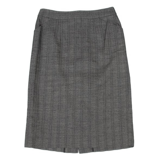 yoshie inaba Wool Paper Herringbone Midi Skirt Gray Size 11