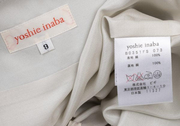 yoshie inaba Silk Center Slit Midi Skirt Gray Size 9