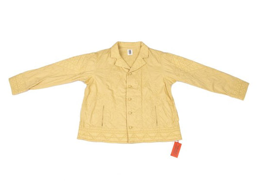 ISSEY MIYAKE HaaT Graphic Embroidered Jacket Mustard Size 2