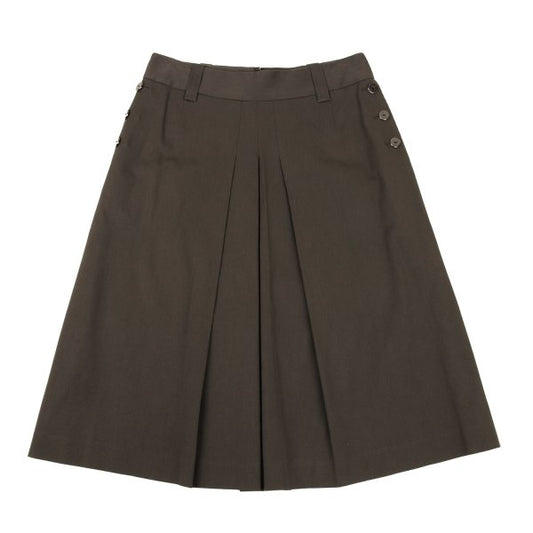 yoshie inaba Cotton Rayon Box Pleat Midi Skirt Size 11