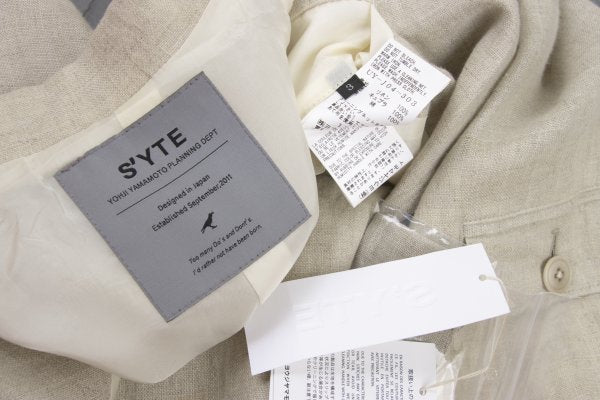 S'YTE Linen Panel Detail Jacket Beige Size 3