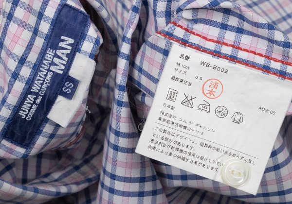 JUNYA WATANABE MAN COMME des GARCONS Check Shirt Size SS