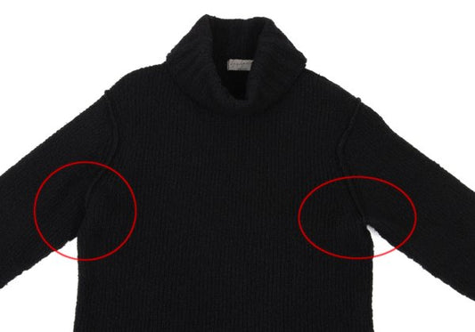 Yohji Yamamoto POUR HOMME Wool Low Sweater Black Size 3
