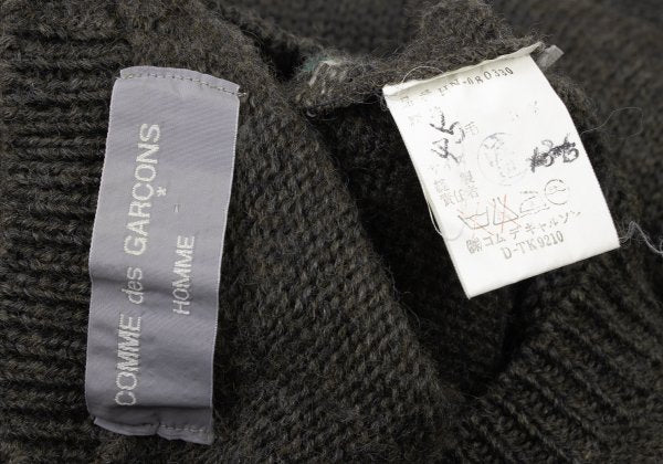 COMME des GARCONS HOMME Wool Colorful Sweater Brown Size L