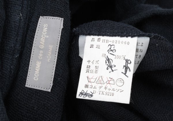 COMME des GARCONS HOMME Cotton Open Collar Shirt Navy Size L