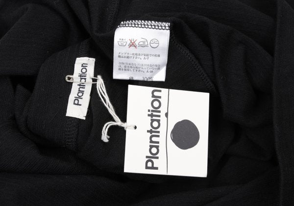 Plantation Shadow Stripe Cowl Neck Long Shirt Black Size M