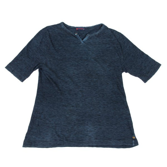 45rpm 45R Indigo Dyed Bead Button T-Shirt Blue Size 2