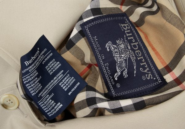 Burberrys' Polycotton Nova Check Lined Coat Beige Size 48