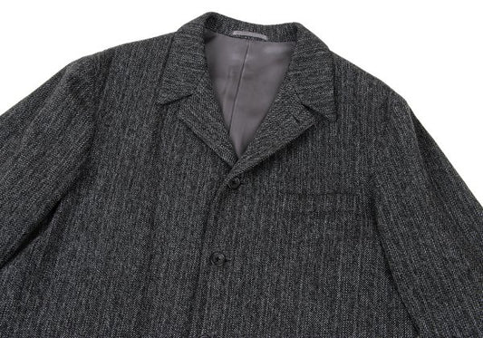 Y's for men Linen Blend Melange Blazer Black-Grey Size 3