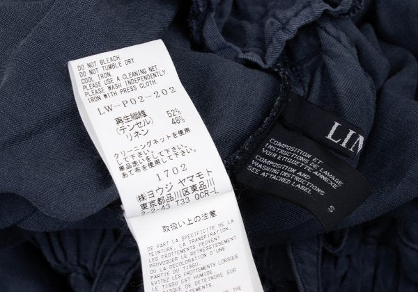 LIMI feu 18SS Tencel Linen Wide Sarouel Pants Blue Size S