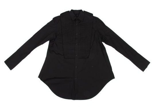 Yohji Yamamoto FEMME Pleated Cotton Long Shirt Black Size 2