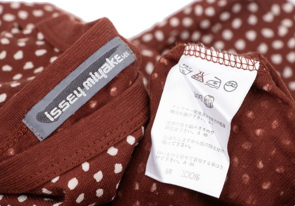 ISSEY MIYAKE MEN Random Dot Print T-Shirt Bordeaux Size M