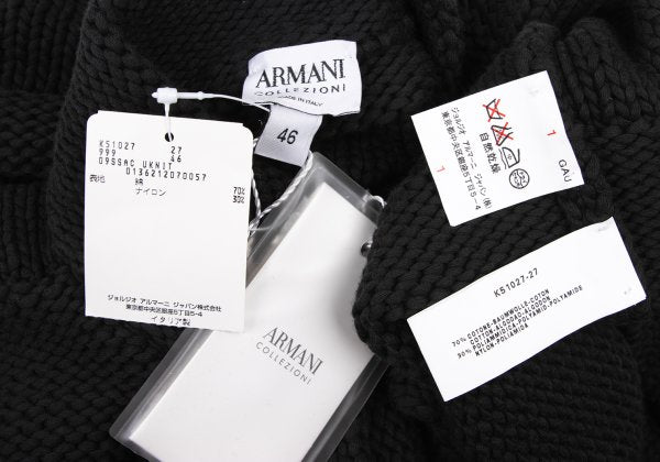 ARMANI COLLEZIONI Cotton Blend Cardigan Charcoal Size 46