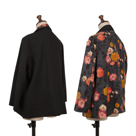 COMME des GARCONS Floral Print Jacket Black Size M
