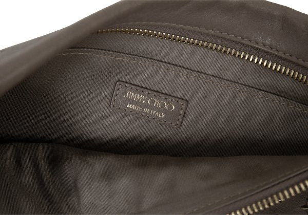 JIMMY CHOO Star Stud Leather Bag Greige