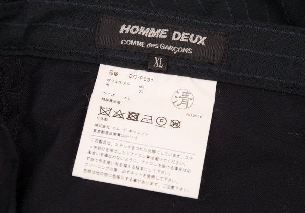 COMME des GARCONS HOMME DEUX Poly Blend Pants Navy Size XL