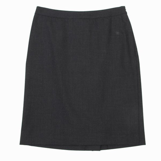 Agnes B Wool A-Line Skirt Dark Gray Size 36