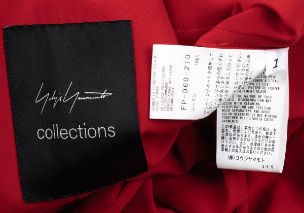 Yohji Yamamoto collections 25SS Rayon Front Dress Red Size 1
