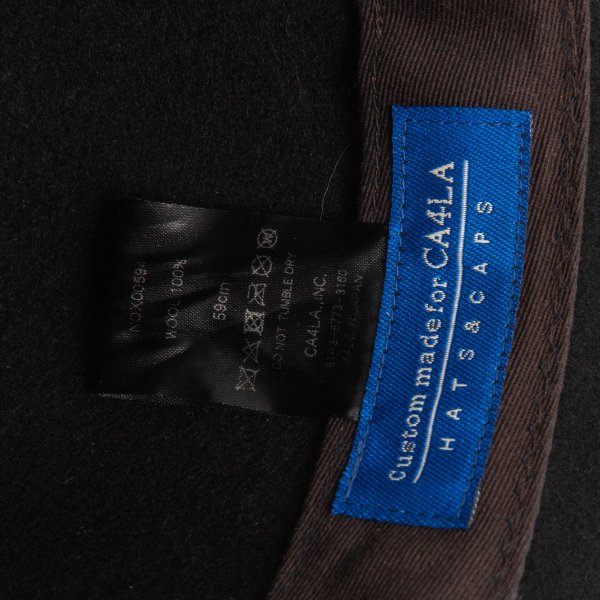 CA4LA Black Wool Felt Bowler Hat Size 59