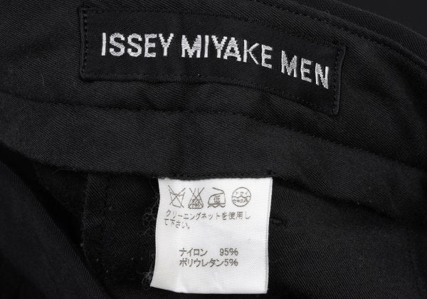 ISSEY MIYAKE MEN 11AW Nylon Blend Stretch Pants Black Size 1