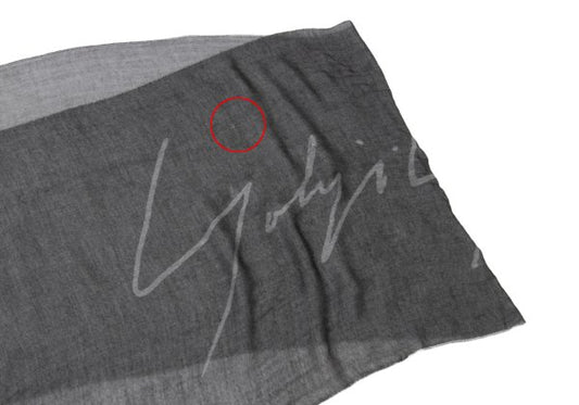 Yohji Yamamoto Signature Logo Scarf Gray