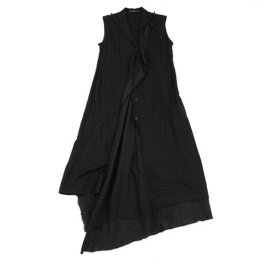 Yohji Yamamoto collections 23SS Crinkled Dress Black Size 2