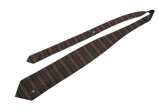 VivienneWestwood ACCESSORIES Silk Orb Point Tie Brown