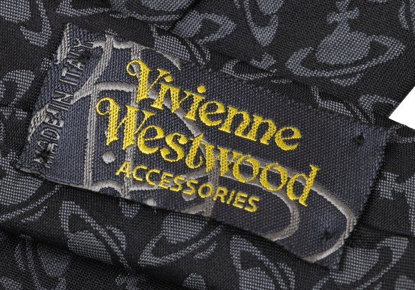 VivienneWestwood ACCESSORIES Silk Orb All-over Tie Black