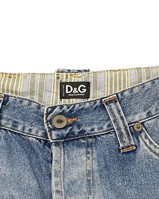 Dolce & Gabbana Faded Blue Denim Jeans