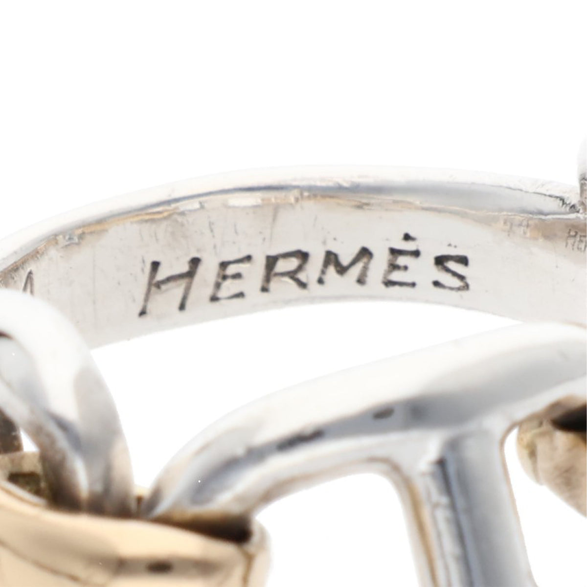 Hermes HERMÈS Silver Gold 750 Ring