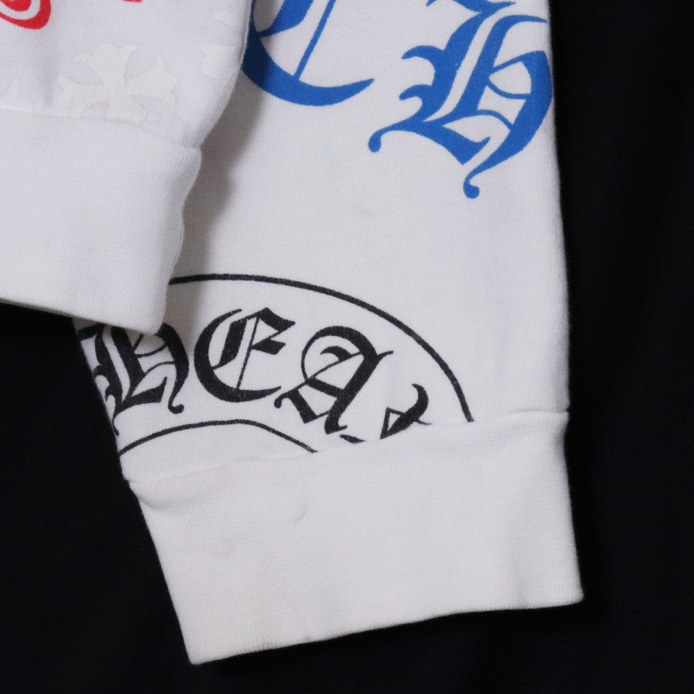 CHROME HEARTS Stencil Print Hoodie White Size L