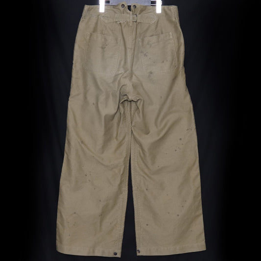ISO Beige Cotton Baggy Work Trousers Size 3