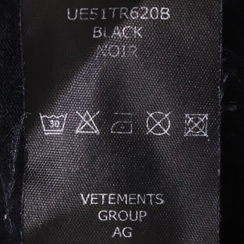 VETEMENTS 21SS Think Differently Logo T-Shirt Black Size S