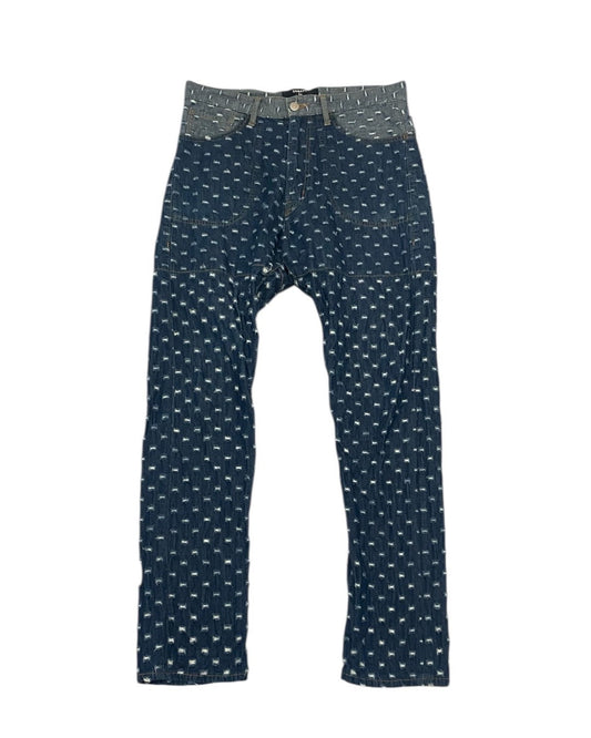 Zucca Patterned Jeans - Unique Waistband Detail