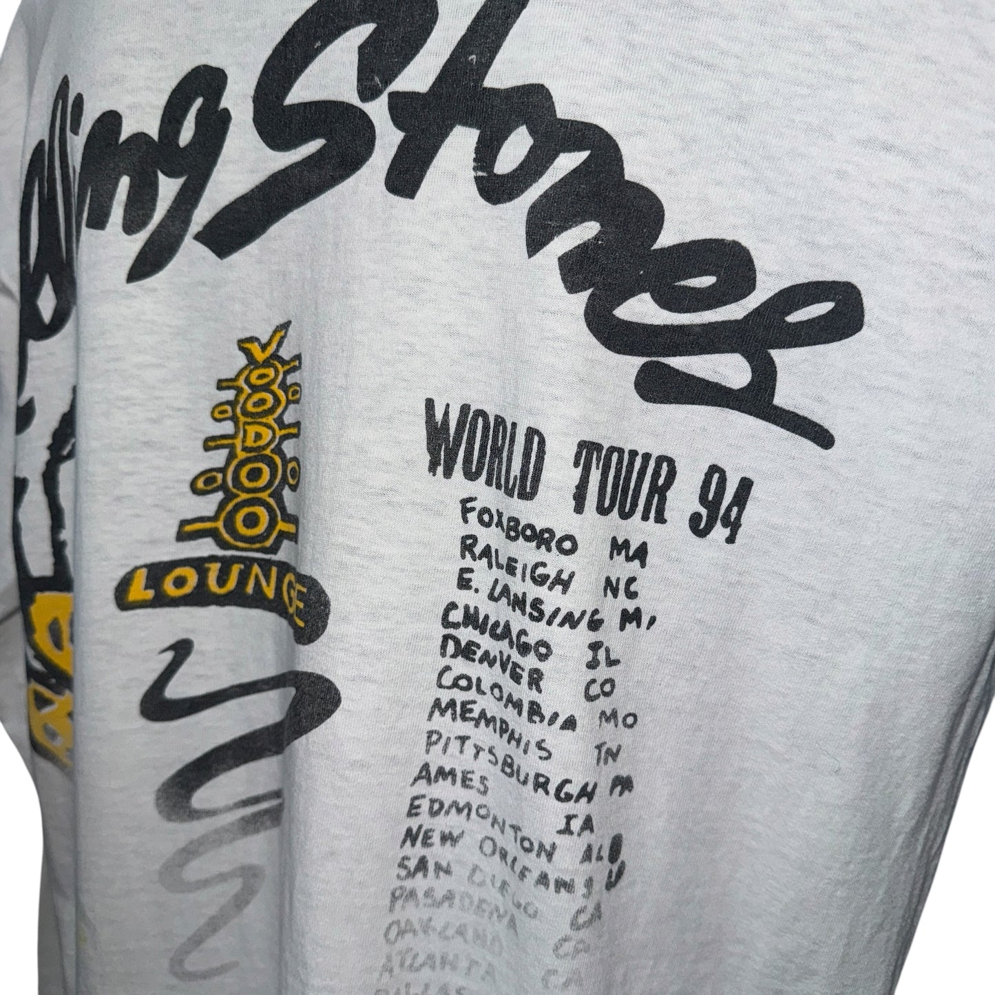 THE ROLLING STONES 90s Voodoo Lounge Long Sleeve T-Shirt Size XL
