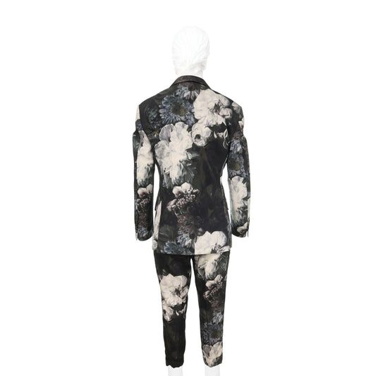 Alexander McQUEEN 2016 A/W Silk Pants Black/White Size 44