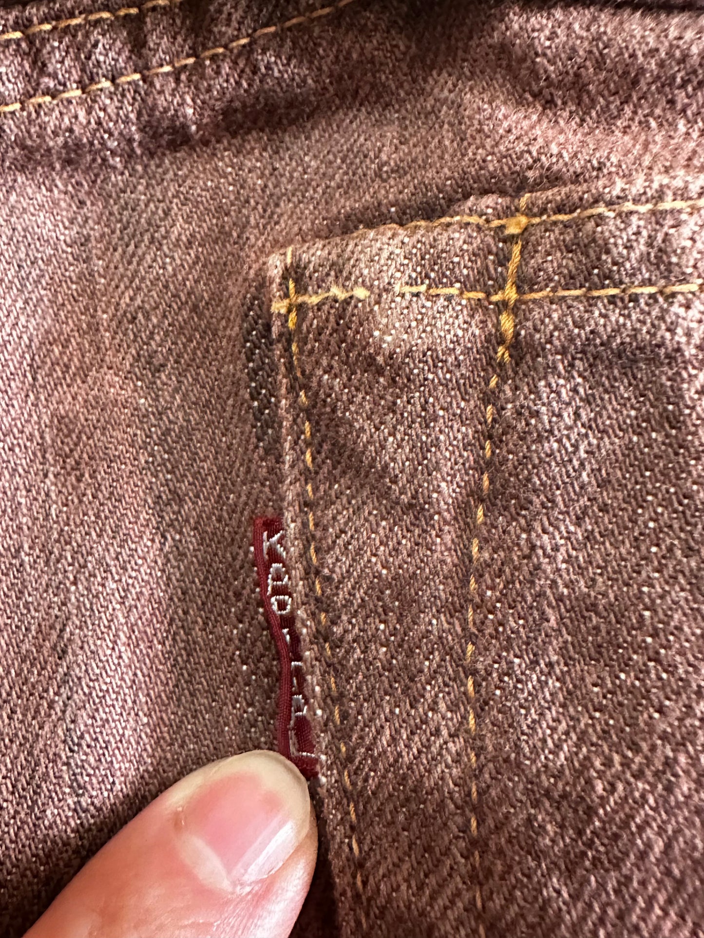 Vintage Kapital Bottoms - Kapital CISCO 5p Monkey Denim Deep Orange Size 32 - Authentic Archive