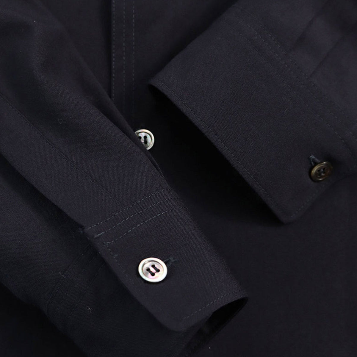 COMME des GARCONS 2006 A/W Black Wool Sleeve Shirt Size SS