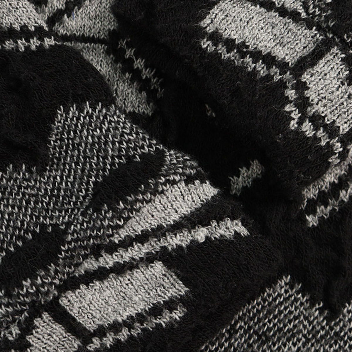 RAF SIMONS 2003 A/W Black White Wool Blend Sweater Size 46
