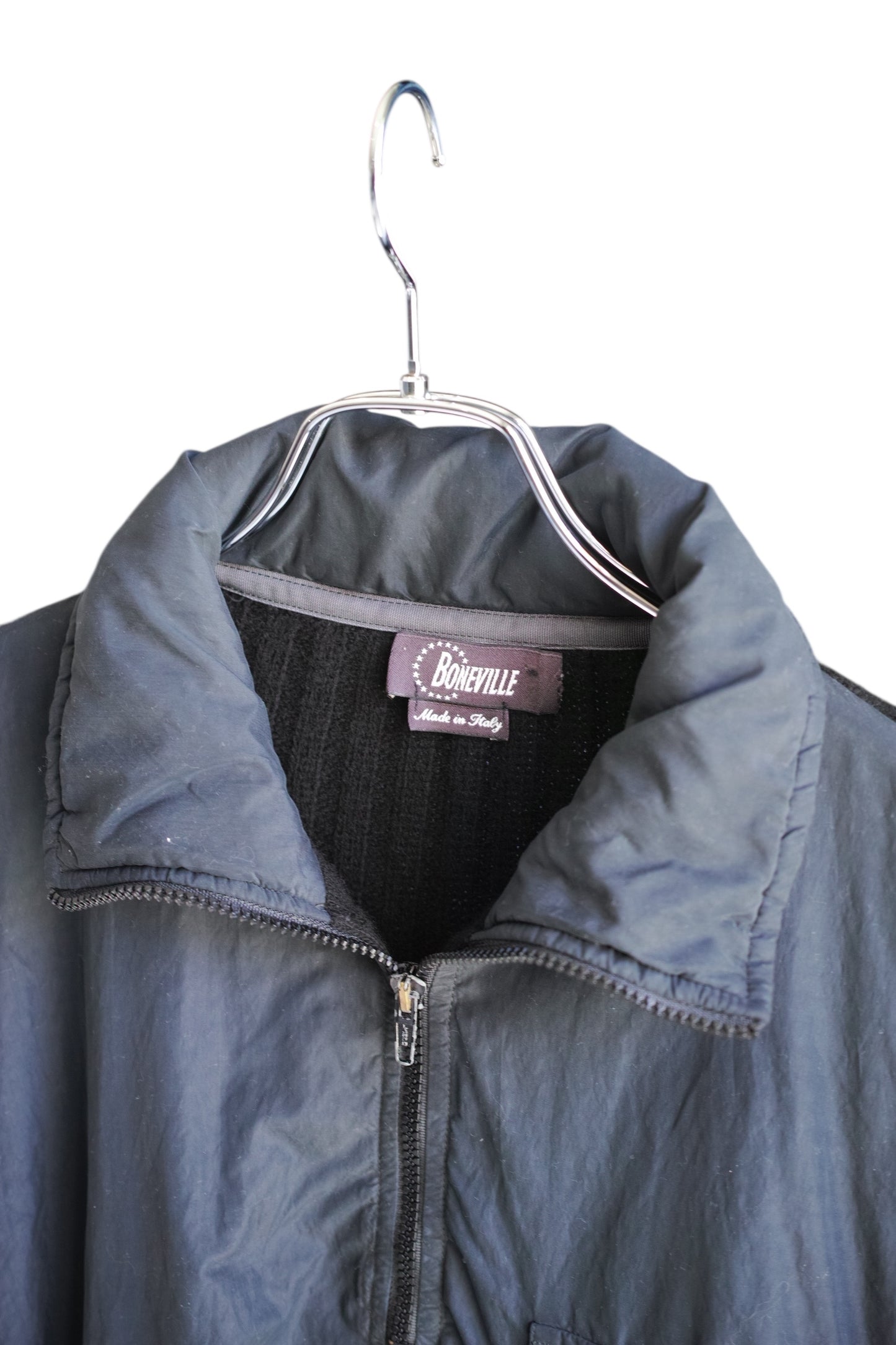 Boneville - BONEVILLE 90s Wool Docking Pullover Jacket Navy Size XL