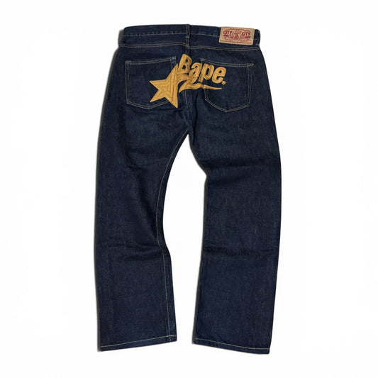 Japanese Brand 00's A BATHING APE Jeans "BAPESTA" Size M