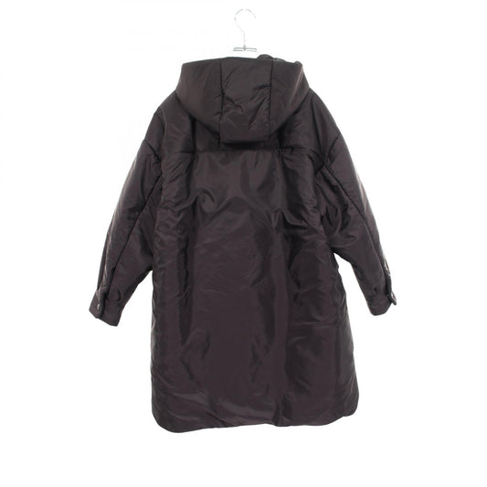 PRADA Re-Nylon Hooded Oversized Rain Coat Black Size 36