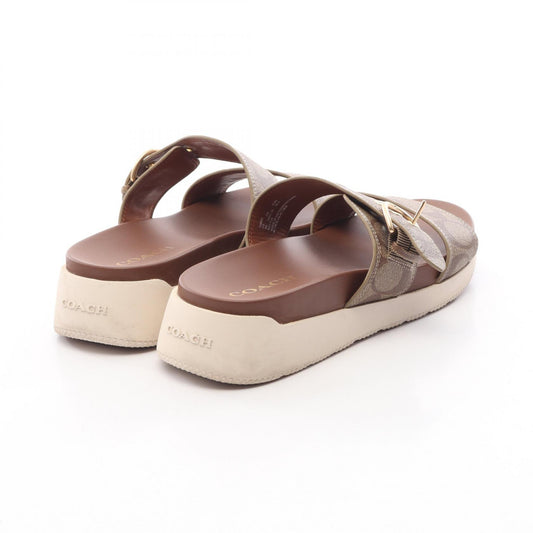 COACH Gwen Signature PVC Sandals Brown Size US 8
