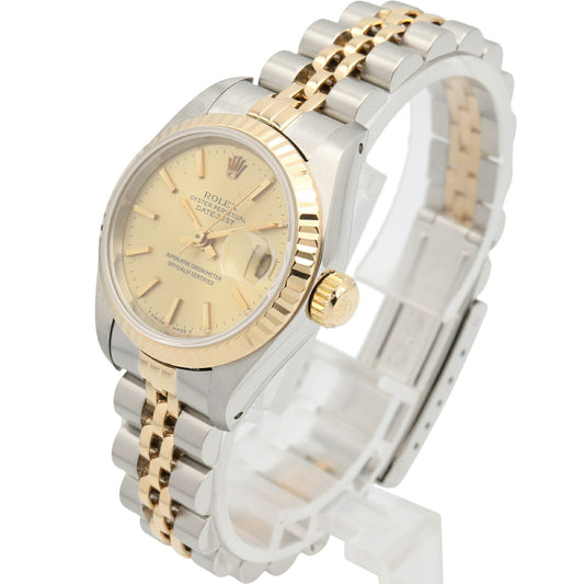 ROLEX Datejust K18 YG Champagne Watch Gold