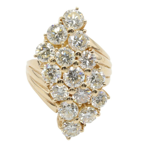 JEWELRY K18 YG 5.049ct Diamond Ring Size JP 11.5