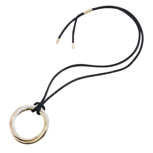 CARTIER Trinity Diamond K18 Gold Necklace